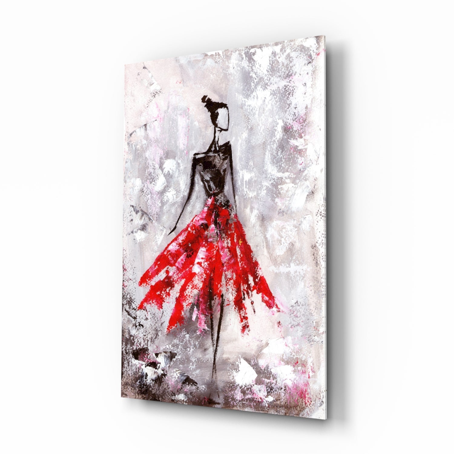 Female (Red) Glass Wall Art.