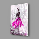 Woman (Pink) Glass Wall Art.
