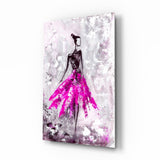 Woman (Pink) Glass Wall Art.