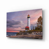 Lighthouse Glass Wall Art.
