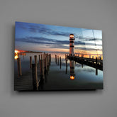Lighthouse Glass Wall Art.