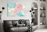 Umbrellas Glass Wall Art.