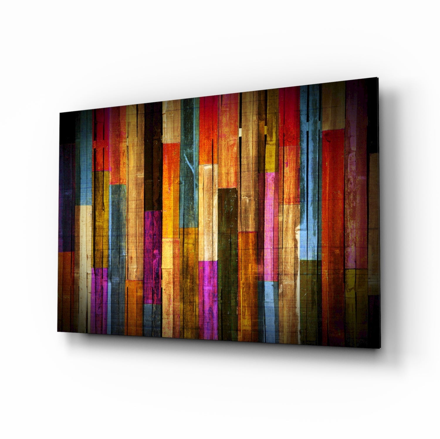 Painted Wood Glass Wall Art.