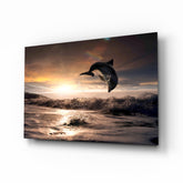 Dolphin Glass Wall Art.
