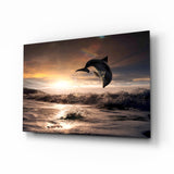 Dolphin Glass Wall Art.