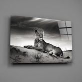 Lioness Glass Wall Art.