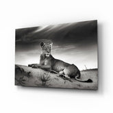 Lioness Glass Wall Art.
