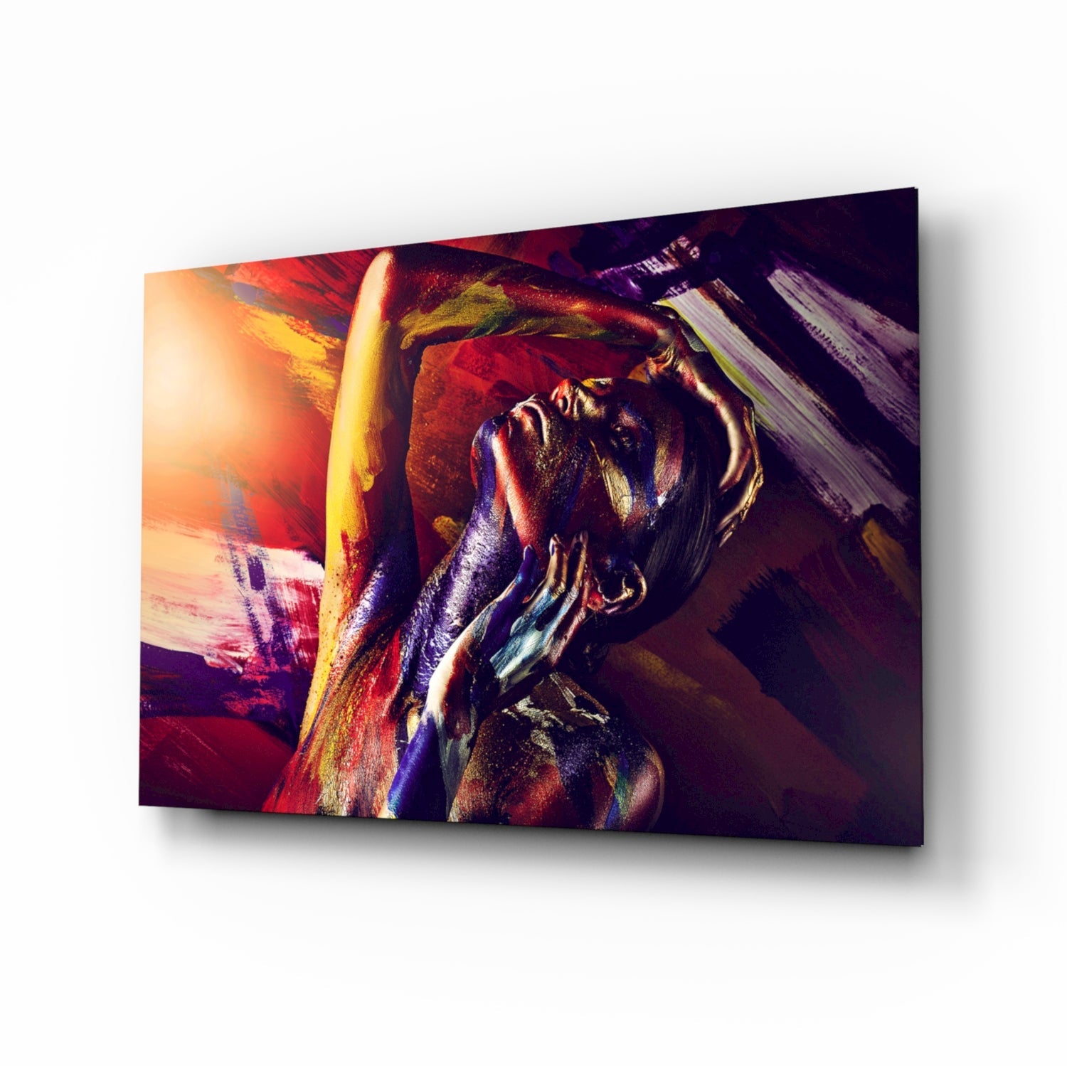 Woman Portrait 4 Glass Wall Art.