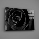 Black Rose Glass Wall Art.