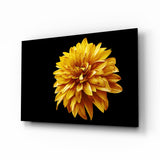 Yellow Flower Glass Wall Art.