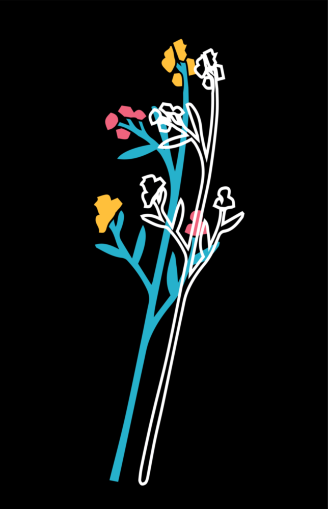 Abstract Colorful Flowers Glass Wall Art