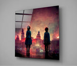 The City was Sad Glass Wall Art || Designer Collection | Insigne Art Design