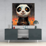 Panda Cup Glass Wall Art || Designer Collection | Insigne Art Design