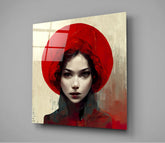 Red Hat Glass Wall Art || Designer Collection | Insigne Art Design