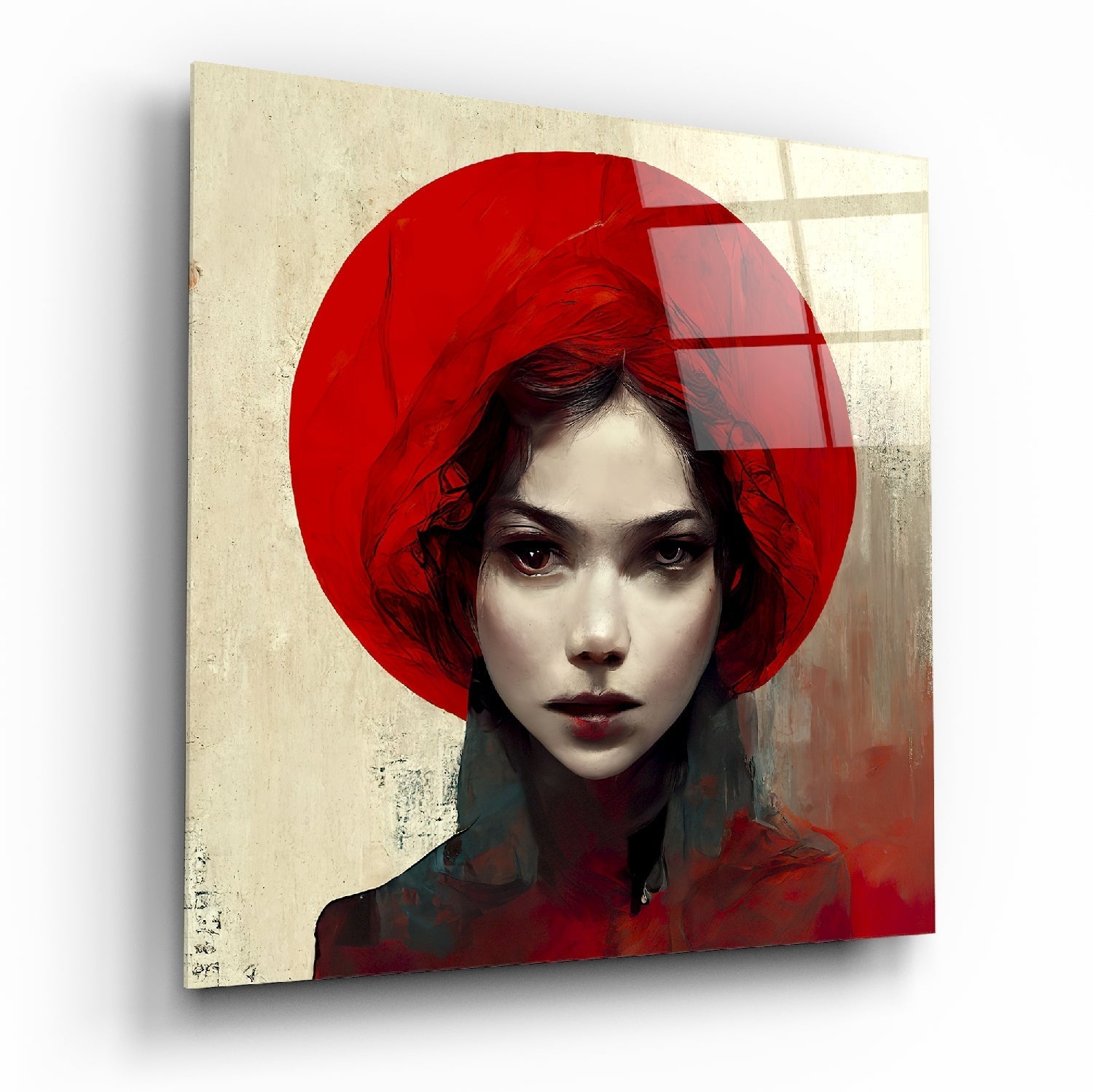 Red Hat Glass Wall Art || Designer Collection | Insigne Art Design
