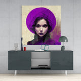 Purple Hat Glass Wall Art || Designer Collection | Insigne Art Design
