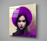 Purple Hat Glass Wall Art || Designer Collection | Insigne Art Design