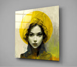 Yellow Hat Glass Wall Art || Designer Collection | Insigne Art Design