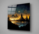 Lost City Glass Wall Art || Designer Collection | Insigne Art Design