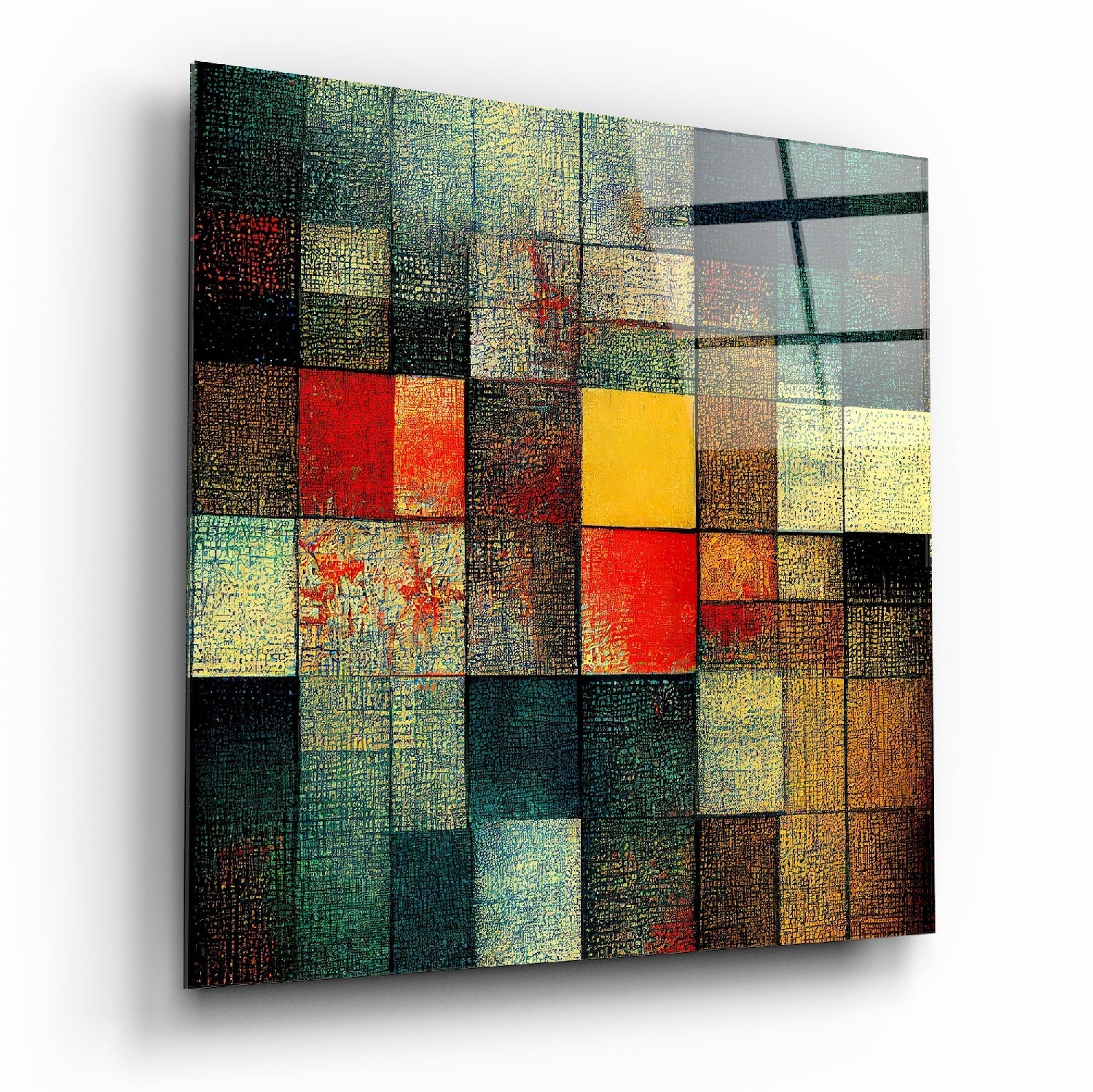 Blocks Glass Wall Art || Designers Collection | Insigne Art Design