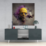 Smoky Skull Glass Wall Art || Designer Collection | Insigne Art Design
