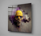 Smoky Skull Glass Wall Art || Designer Collection | Insigne Art Design
