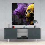 Smoky Skull Glass Wall Art || Designer Collection | Insigne Art Design