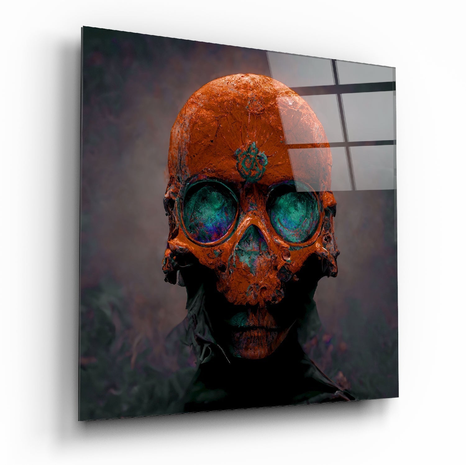 Orange Head Glass Wall Art || Designer Collection | Insigne Art Design