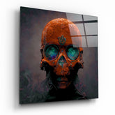 Orange Head Glass Wall Art || Designer Collection | Insigne Art Design