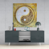 Ying Yang Glass Wall Art || Designer Collection | Insigne Art Design