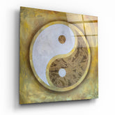 Ying Yang Glass Wall Art || Designer Collection | Insigne Art Design