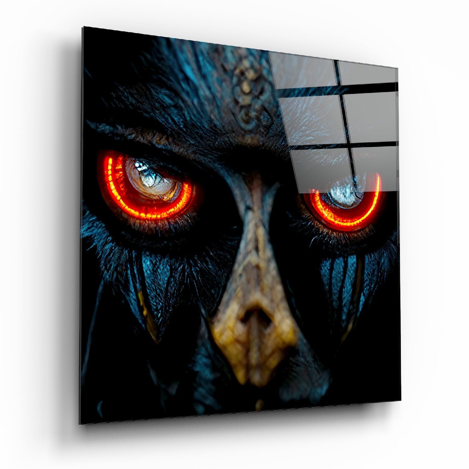 Anger in the Eyes Glass Wall Art || Designers Collection
