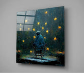 Raining Stars Glass Wall Art || Designer Collection | Insigne Art Design