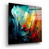 Collapsed City Silhouette Glass Wall Art || Designers Collection | Insigne Art Design