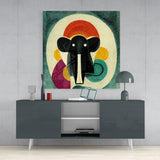 Wassily's Elephant Glass Wall Art || Designer Collection | Insigne Art Design