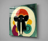 Wassily's Elephant Glass Wall Art || Designer Collection | Insigne Art Design