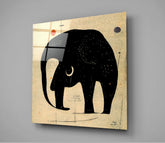 Wassily's Elephant Glass Wall Art || Designer Collection | Insigne Art Design