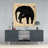 Wassily's Elephant Glass Wall Art || Designer Collection | Insigne Art Design