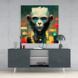 The Monkey Glass Wall Art || Designer Collection | Insigne Art Design