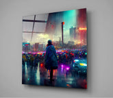 Against the City Glass Wall Art || Designers Collection