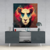 Lion Clown Glass Wall Art || Designer Collection | Insigne Art Design