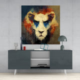 Lion Clown Glass Wall Art || Designer Collection | Insigne Art Design