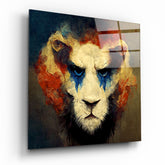 Lion Clown Glass Wall Art || Designer Collection | Insigne Art Design
