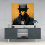 The Beak Behind the Masks Glass Wall Art || Designer Collection | Insigne Art Design