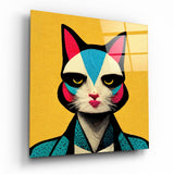 Ms. Cat Glass Wall Art || Designer Collection | Insigne Art Design