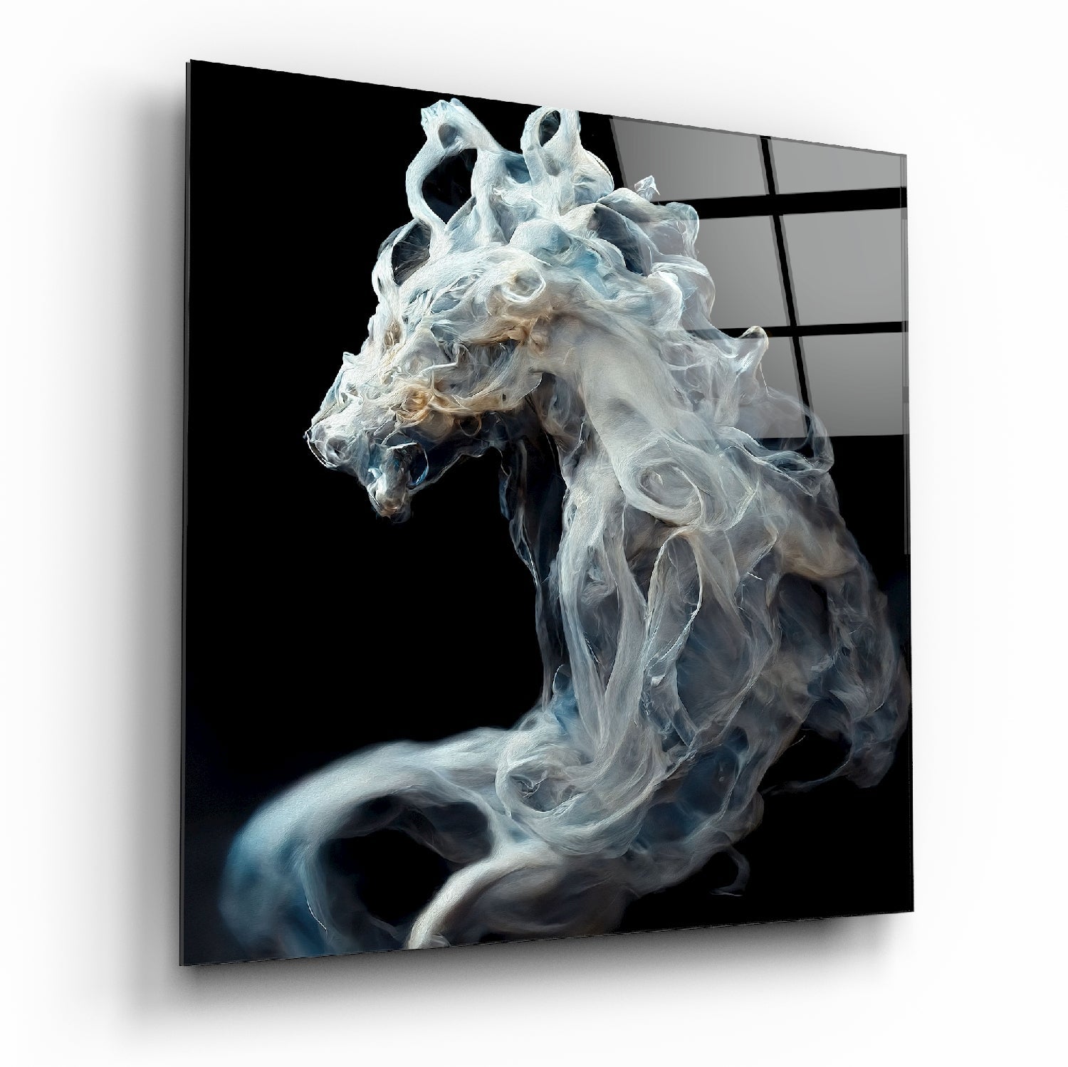 Smoky Horse Glass Wall Art || Designer Collection | Insigne Art Design