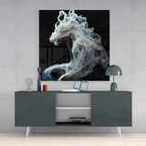 Smoky Horse Glass Wall Art || Designer Collection | Insigne Art Design