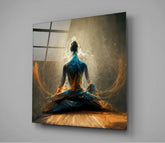 Meditation Glass Wall Art || Designer Collection | Insigne Art Design