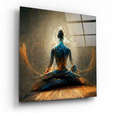 Meditation Glass Wall Art || Designer Collection | Insigne Art Design