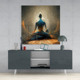 Meditation Glass Wall Art || Designer Collection | Insigne Art Design